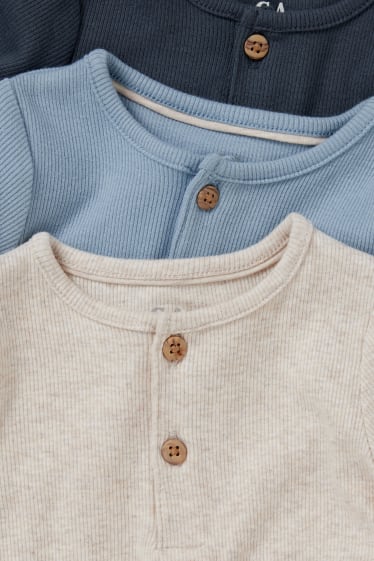 Baby Buben - Multipack 3er - Baby-Body - blau