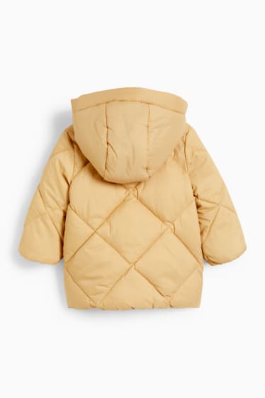 Miminka - Prošívaná bunda s kapucí pro miminka - žlutá