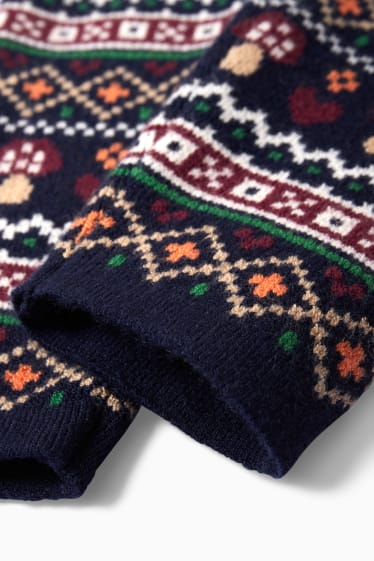 Kinderen: meisjes - Gebreide legging - donkerblauw