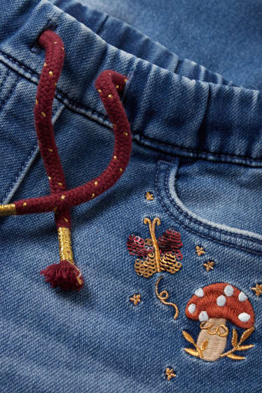Enfants filles - Skinny jean - jean doublé - jean bleu