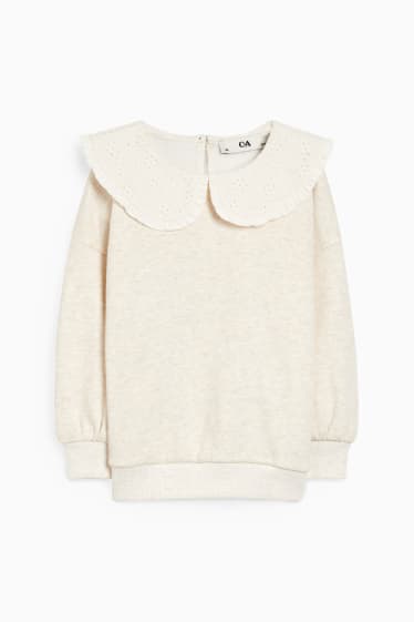 Kinderen: meisjes - Sweatshirt - licht beige