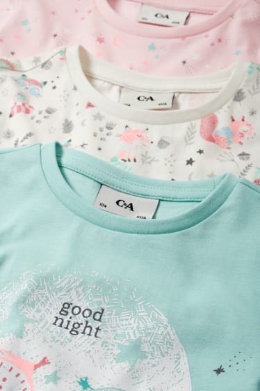 Bambine - Confezione da 3 - pigiama - 6 pezzi - verde menta