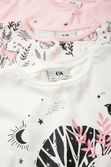 Bambine - Confezione da 3 - pigiama - 6 pezzi - rosa