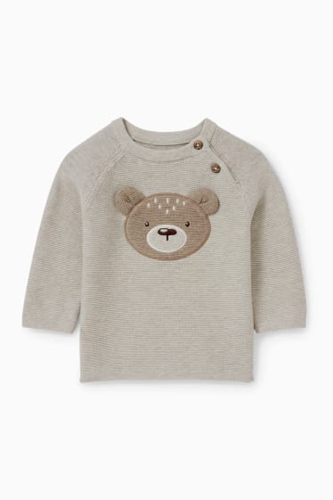 Bebés niños - Conjunto de punto para bebé - 2 piezas - beige claro