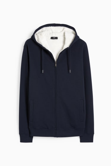 Herren - Sweatjacke mit Kapuze - dunkelblau
