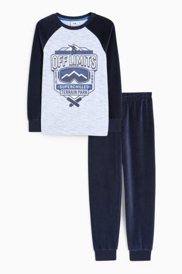 Children Boys - Winter pyjamas - 2 piece - dark blue