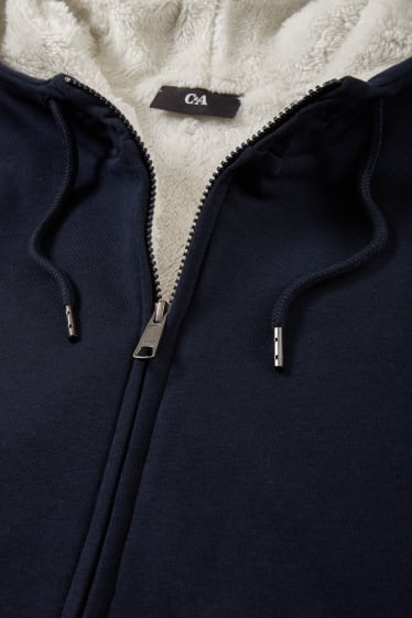 Herren - Sweatjacke mit Kapuze - dunkelblau
