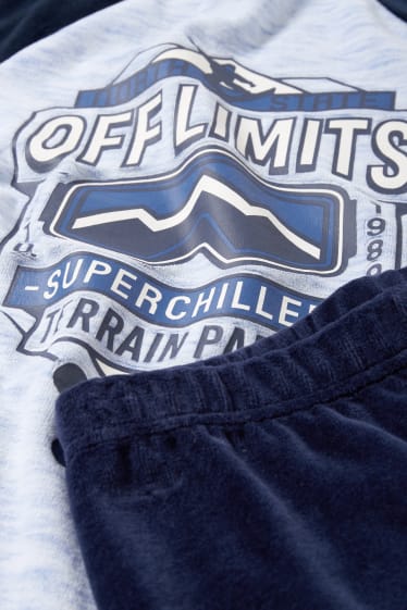 Children Boys - Winter pyjamas - 2 piece - dark blue