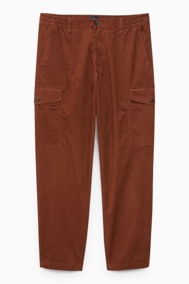 Home - Pantalons cargo de pana - regular fit - marró