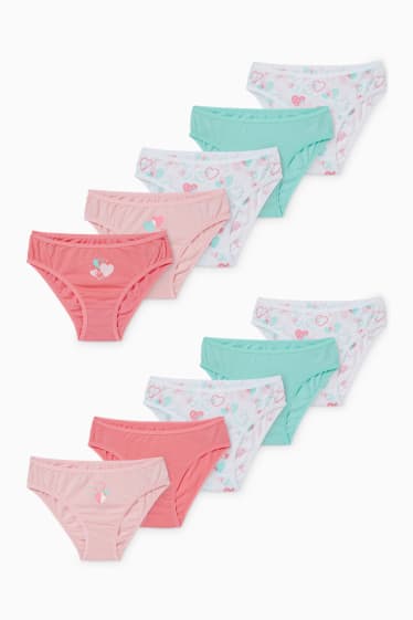 Kinder Mädchen - Multipack 10er - Slip - rosa