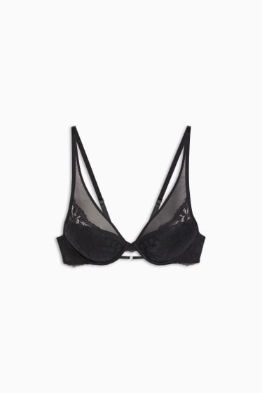 Femmes - Soutien-gorge à armature - ampliforme - noir