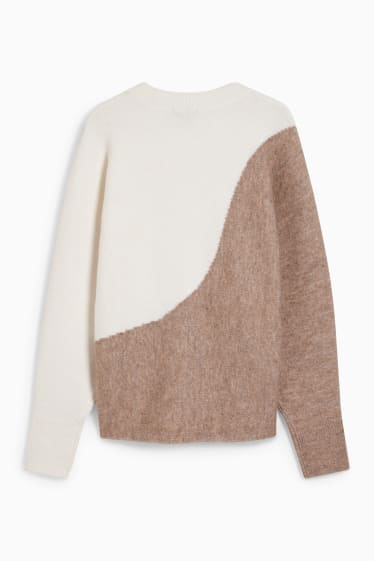 Damen - Pullover - beige