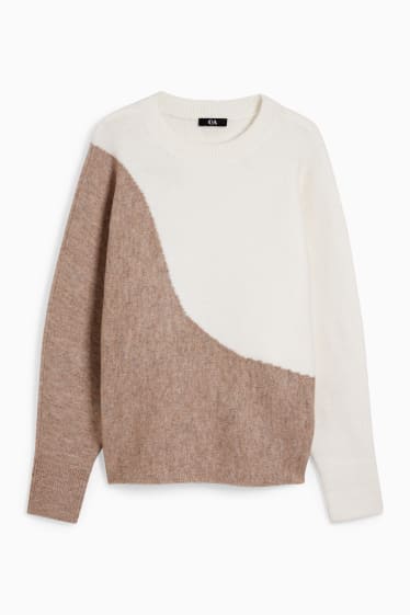 Damen - Pullover - beige