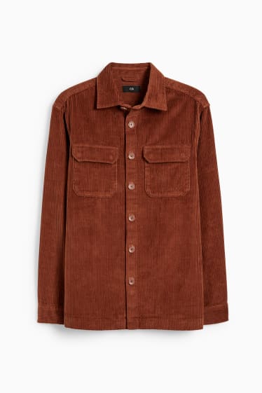 Heren - Corduroy overhemd - bruin