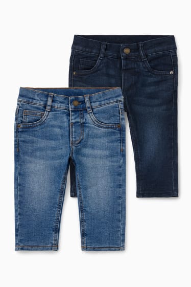 Bébés - Lot de 2 - jeans bébé - jeans chauds - LYCRA® - jean bleu clair