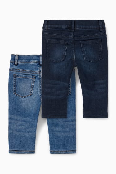 Bébés - Lot de 2 - jeans bébé - jeans chauds - LYCRA® - jean bleu clair