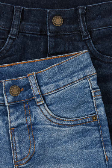 Neonati - Confezione da 2 - jeans neonati - jeans termici - LYCRA® - jeans azzurro