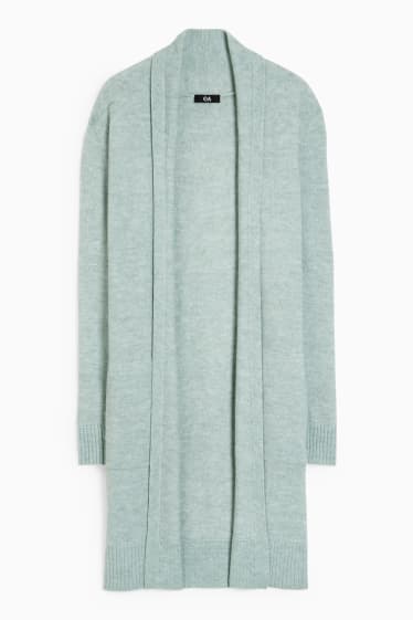 Dames - Lang basic vest - mintgroen