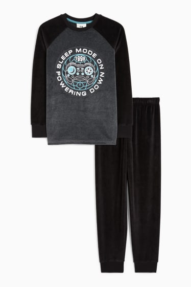 Children Boys - Winter pyjamas - 2 piece - black