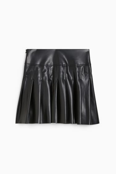 Mujer - CLOCKHOUSE - falda - polipiel - negro