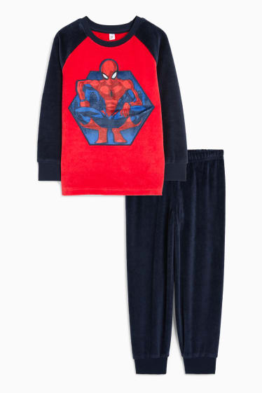 Children - Spider-Man - winter pyjamas - 2 piece - red / blue