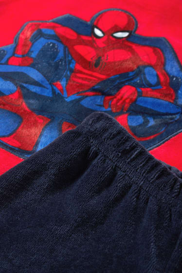 Enfants - Spider-Man - pyjama d’hiver - 2 pièces - rouge / bleu
