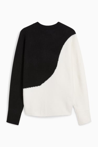 Damen - Pullover - schwarz / weiß
