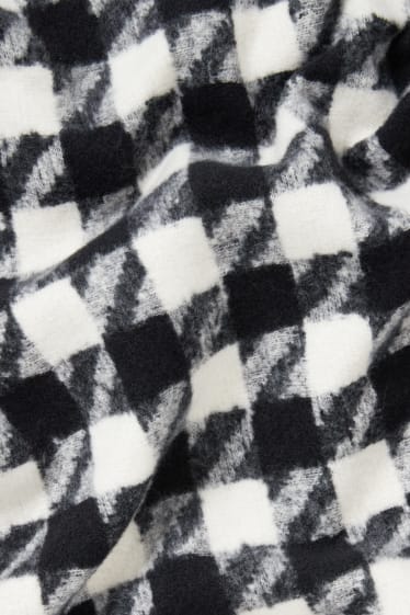 Damen - Schal - gemustert - schwarz / weiss