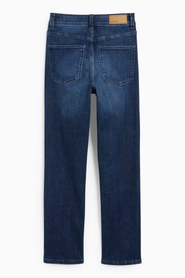 Women - Straight jeans - high waist - blue denim