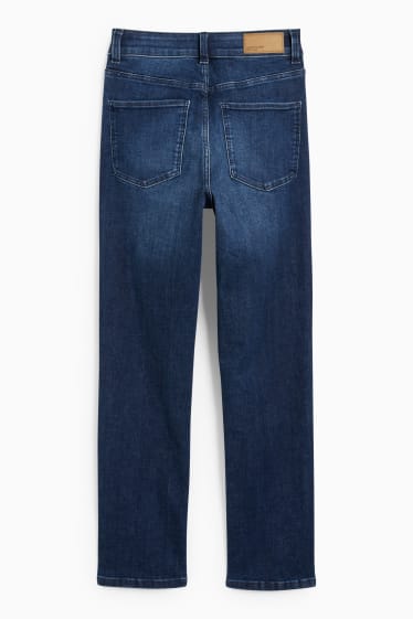 Damen - Straight Jeans - High Waist - jeansblau