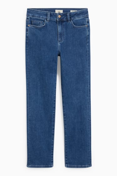 Kobiety - Straight jeans - wysoki stan - dżins-niebieski