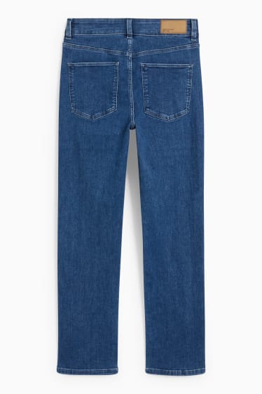 Dames - Straight jeans - high waist - jeansblauw