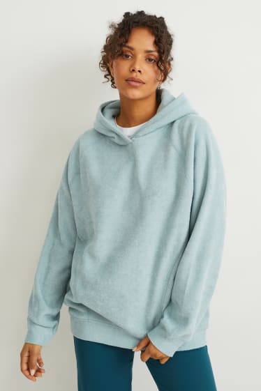 Damen - Sport-Frottee-Hoodie - mintgrün