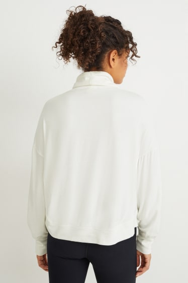 Femei - Bluză de molton sport - alb-crem