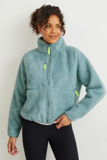 Femmes - Veste en peluche - turquoise clair