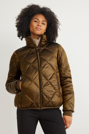 Women - Quilted jacket - brown