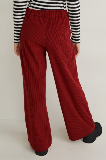 Children - Corduroy trousers - dark red