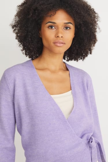 Damen - Strickjacke - hellviolett