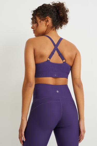 Damen - Funktions-BH - wattiert - Yoga - lila