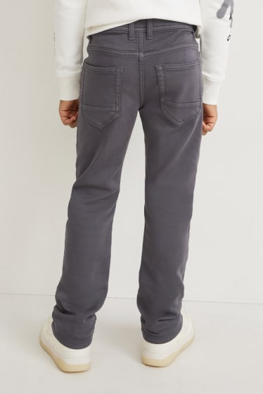 Kinder Buben - Thermohose - Straight Fit - dunkelgrau