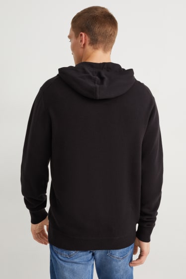 Uomo - Maglione con cappuccio - nero