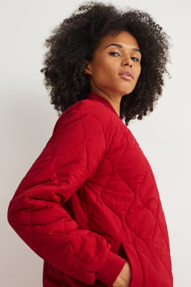 Femmes - Manteau matelassé - rouge