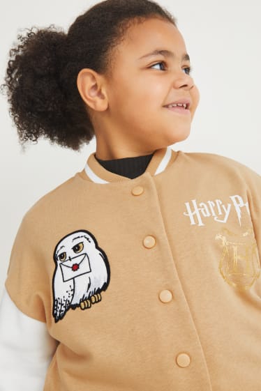 Bambine - Taglie forti - Harry Potter - giacca in stile college - beige