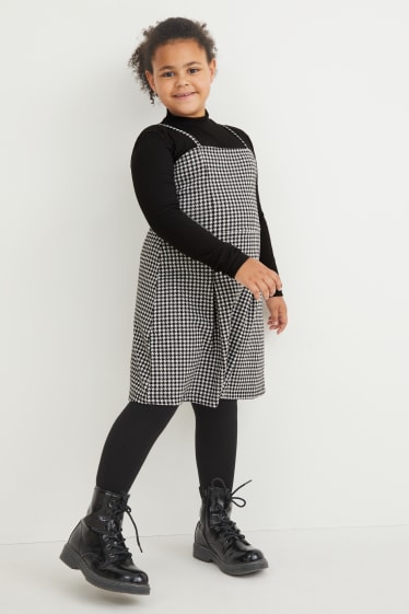 Nena - Talles esteses - conjunt - samarreta de coll alt i vestit - 2 peces - negre
