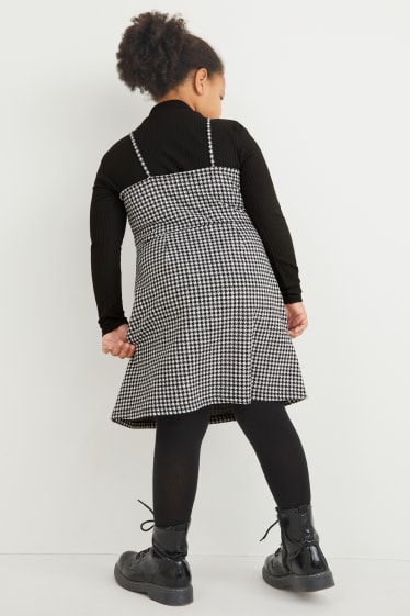 Nena - Talles esteses - conjunt - samarreta de coll alt i vestit - 2 peces - negre