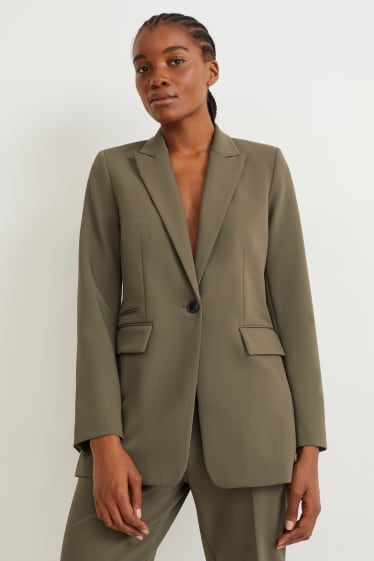 Dames - Business-blazer - regular fit - groen