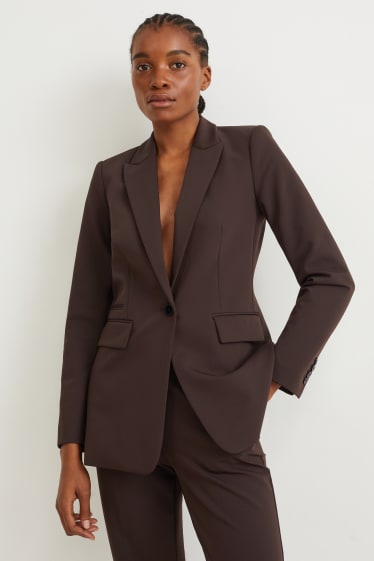 Women - Business blazer - regular fit - brown