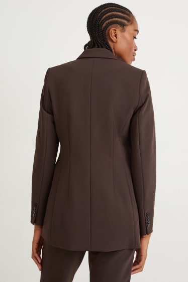 Dames - Business-blazer - regular fit - bruin