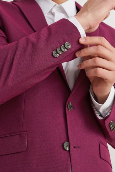 Hommes - Veste de costume - slim fit - Flex - matière extensible - violet