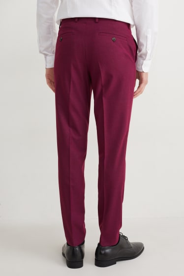 Hombre - Pantalón de vestir - colección modular - slim fit - Flex - elástico - violeta